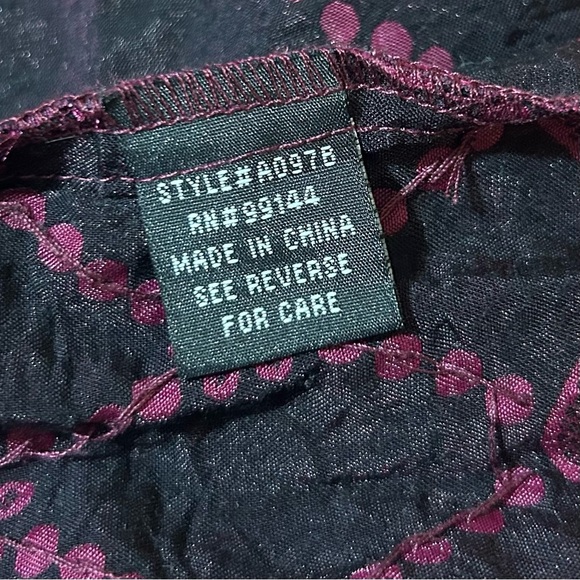 Lapis Convertible Skirt Dress Burgundy Beaded Sequin Whimsigoth Boho Smocked - Picture 9 of 10